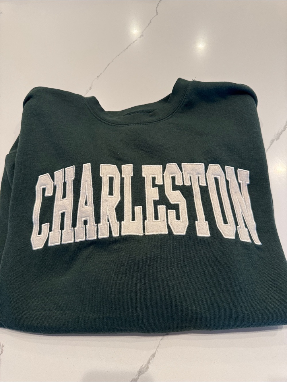 Charleston Embroidered Crewneck Sweatshirt - Dark Green